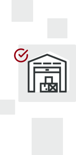 logo d’un entrepôt avec boîtes à l’intérieur pour imager le service de déménageur et entreposage de déménagement AR Masson